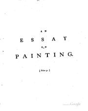 Cover of: essay on painting: in two epistles to Mr. Romney ...