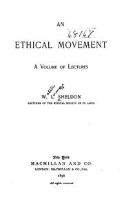 Cover of: An ethical movement by Walter Lorenzo Sheldon