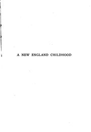 A New England childhood by Margaret Fuller