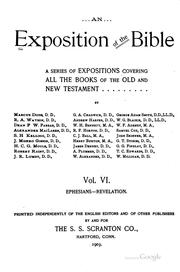An Exposition of the Bible by Dods, Marcus, Watson, Robert Alexander