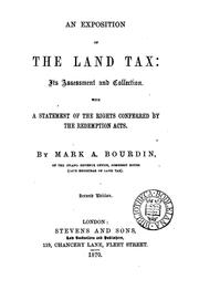 An exposition of the land tax by Mark A. Bourdin