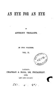 Cover of: An eye for an eye. by Anthony Trollope
