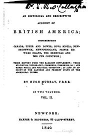 Cover of: An historical and descriptive account of British America by Murray, Hugh