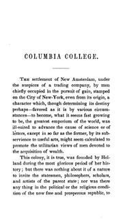 Cover of: An historical sketch of Columbia college, in the city of New-York.