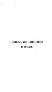 Cover of: historical sketch of the progress and present state of Anglo-Saxon literature in England.