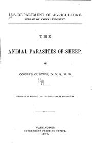Cover of: The animal parasites of sheep. by Cooper Curtice