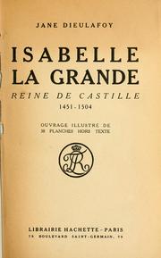 Cover of: Isabelle la Grande, reine de Castille, 1451-1504.