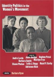 Cover of: Identity Politics in the Women's Movement by Barbara Ryan