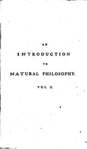 Cover of: An introduction to natural philosophy, illus. with copper plates.
