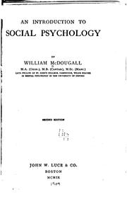 An introduction to social psychology (1909 edition) | Open Library