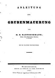 Anleitung zur Grubenmauerung by M. F. Gaetzschmann