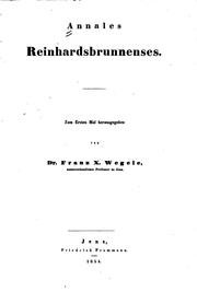 Cover of: Annales Reinhardsbrunnenses