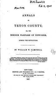 Cover of: Annals of Tyron County