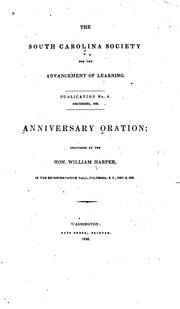 Cover of: Anniversary oration