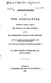 Cover of: Annotations on the Apocalypse. | 