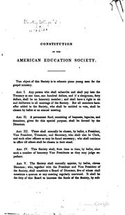 Cover of: Annual Report of the Directors of the American Education Society