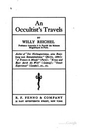 Cover of: An occultist's travels
