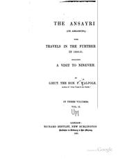 Cover of: The Ansayrii, and the Assassins