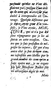 Cover of: Anti-Baillet ou Critique du livre de mr. Baillet, intitulé Jugemens des savans.