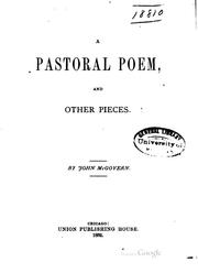 Cover of: A pastoral poem by John McGovern