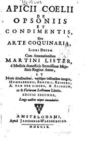 Cover of: Apicii Cœlii De opsoniis et condimentis by Apicius