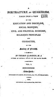 Cover of: A portraiture of Quakerism. by Thomas Clarkson