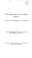 Cover of: The apperction of the spoken setnence