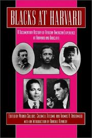 Cover of: Blacks at Harvard: A Documentary History of African-American Experience at Harvard and Radcliffe