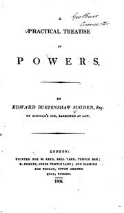 A practical treatise of powers by Edward Burtenshaw Sugden