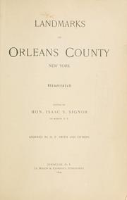 Cover of: Landmarks of Orleans County, New York by Isaac S. Signor