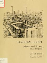 Cover of: Langham court, neighborhood housing trust proposal, city of Boston.