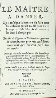 Cover of: Maître a danser: qui enseigne la maniere de faire tous les differens pas de danse dans toute la regularité de l'art, & de conduire les bras à chaque pas ...