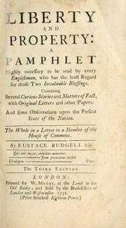 Cover of: Liberty and property by Eustace Budgell