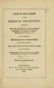 Cover of: Lives of the heroes of the American revolution