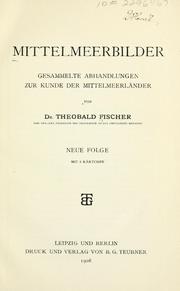 Cover of: Mittelmeerbilder by Theobald Fischer