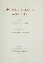 Cover of: Modern French masters