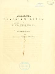 Cover of: Monographia generis Midarum by Christian Rudolph Wilhelm Wiedemann