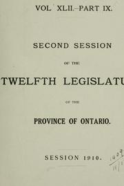 Cover of: ONTARIO SESSIONAL PAPERS. by Ontario. Legislative Assembly.