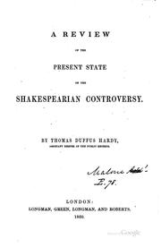 Cover of: A review of the present state of the Shakespearian controversy.