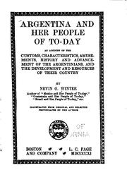 Cover of: Argentina and her people of to-day by Nevin O. Winter