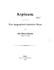 Cover of: Arpinum.: Eine topographisch-historische Skizze