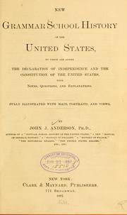 Cover of: New grammar school history of the United States
