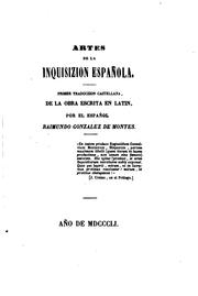 Cover of: Artes de la Inquisizion española. by Gonsalvius, Reginaldus, Montanus