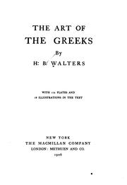 Cover of: The art of the Greeks