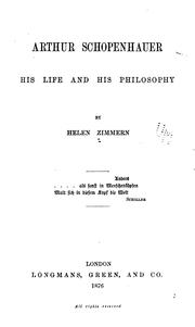 Cover of: Arthur Schopenhauer: his life and his philosophy