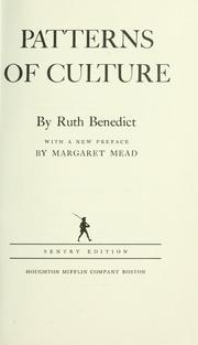 Cover of: Patterns of culture. by Ruth Benedict