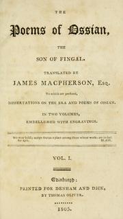 Cover of: The poems of Ossian, the son of Fingal. | James Macpherson