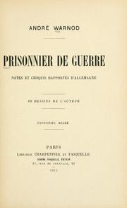 Cover of: Prisonnier de guerre by André Warnod