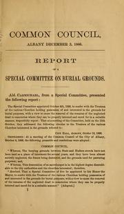 Cover of: Proceedings of the Common council, and the various religious corporations of the city of Albany, relative to the State street burial grounds. by Albany, N.Y. Common council