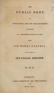 Cover of: The public debt by Magnus Fredrik Ferdinand Björnstjerna